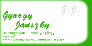 gyorgy janszky business card